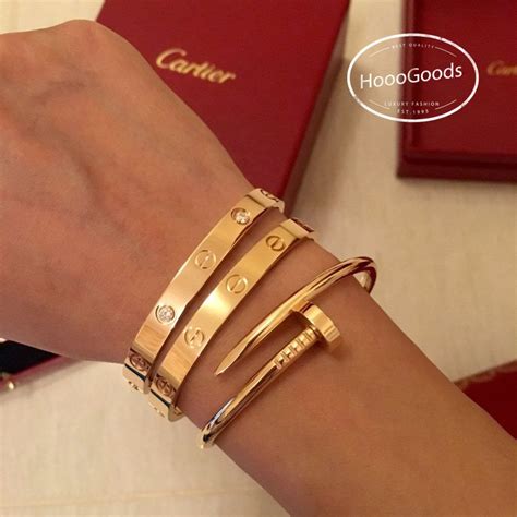 two cartier love bracelet stack|cartier stackable bracelets.